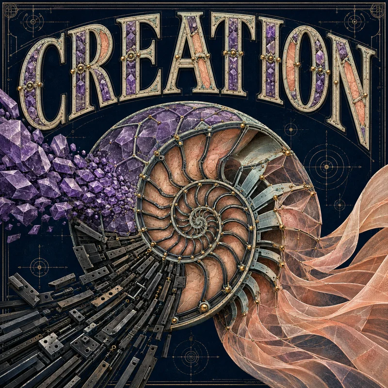 Creation illustrated as one of the six textures of the complete stance.