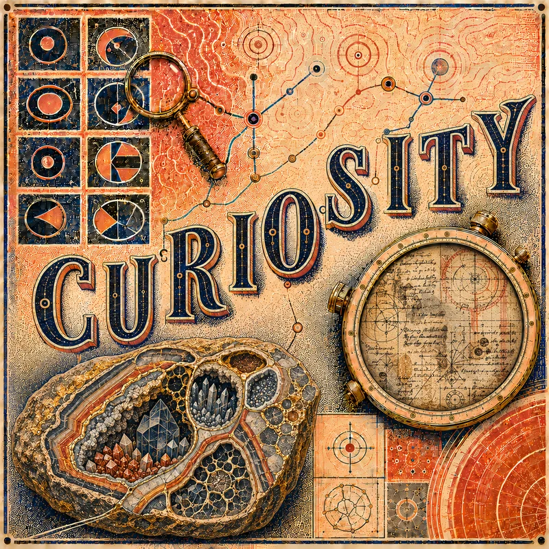 Curiosity illustrated as one of the six textures of the complete stance.